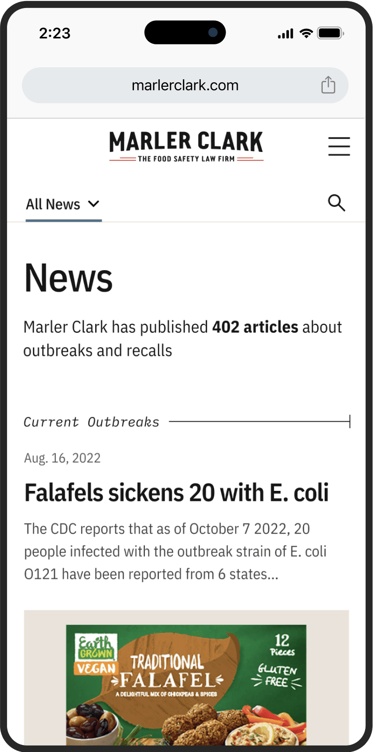 Marler clark mobile news